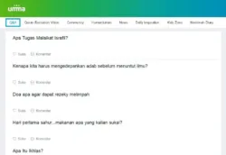 Tampilan Fitur Q&A Umma Tanya Jawab Ramadhan