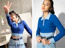 Knitwear Navy Preppy Knit Top